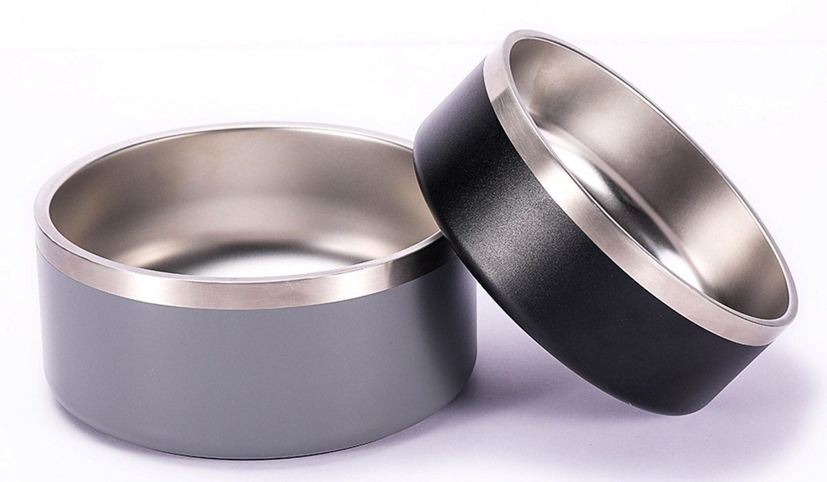 wholesale double wall stainless steel dog bowls